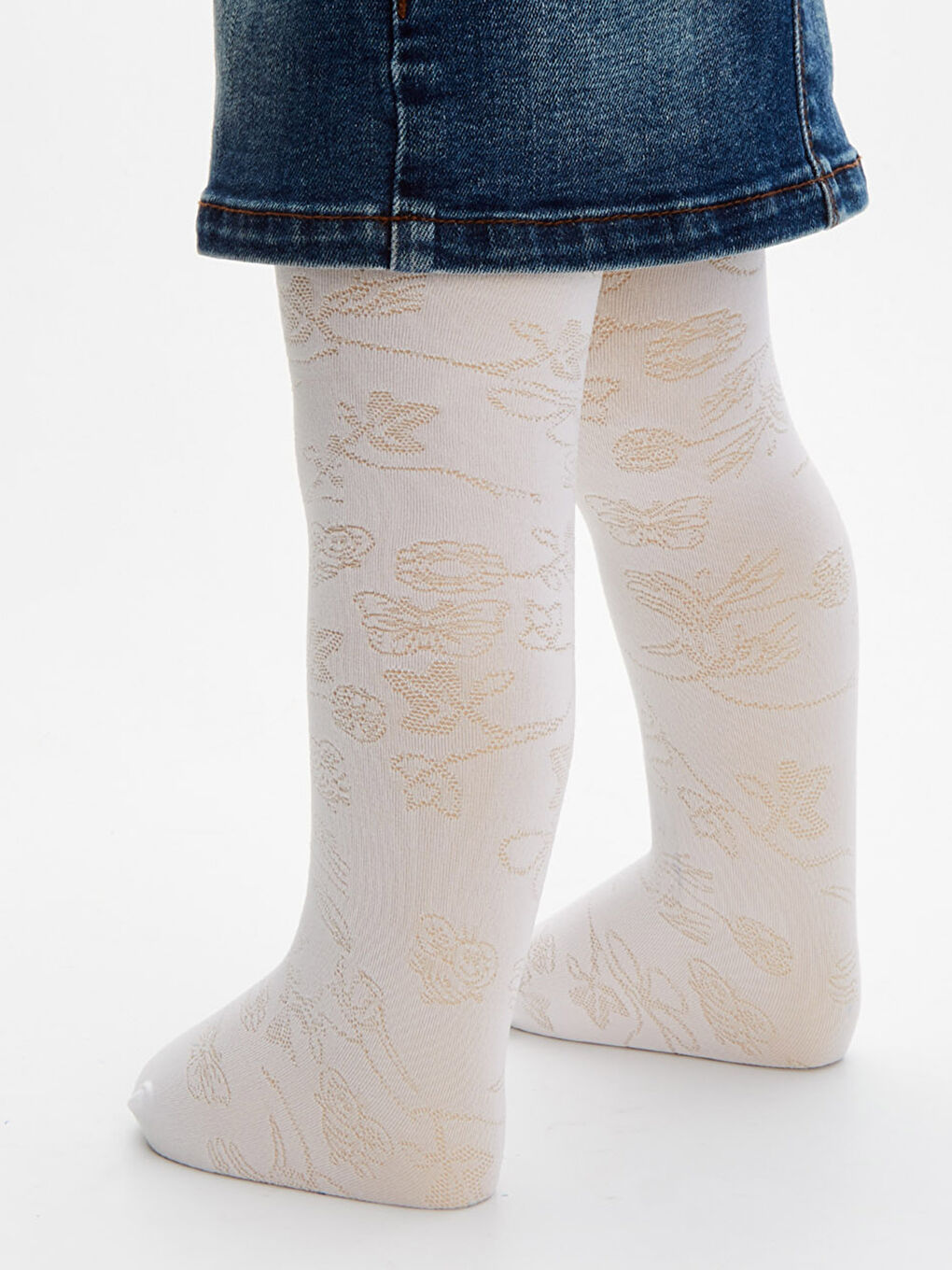 Baby Girl WHITE Tights-2