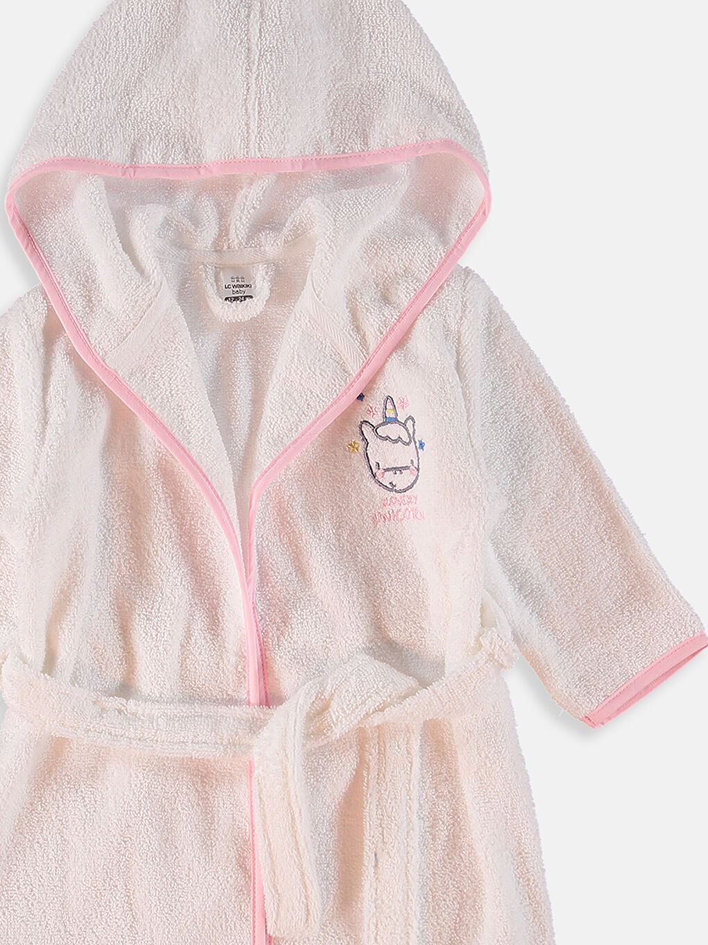 Baby Girl's Bathrobe with Hood-2