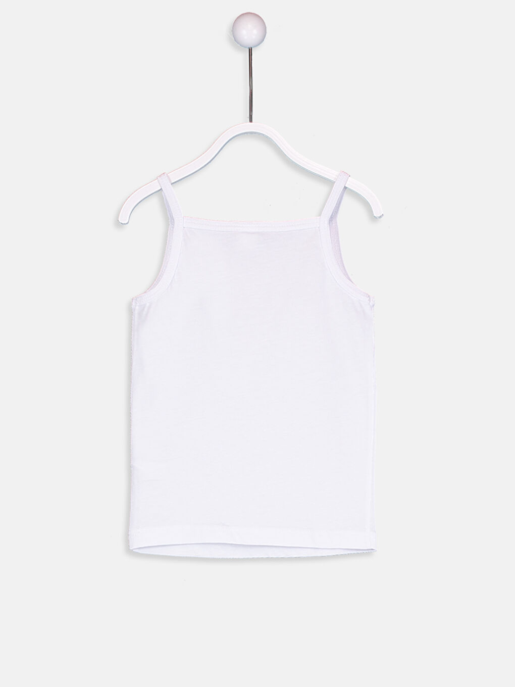 Beyaz Kız Bebek Pamuklu Atlet 2'li-3