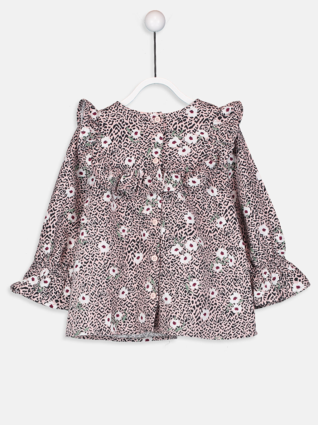 Ekru Baskılı Bluz-1