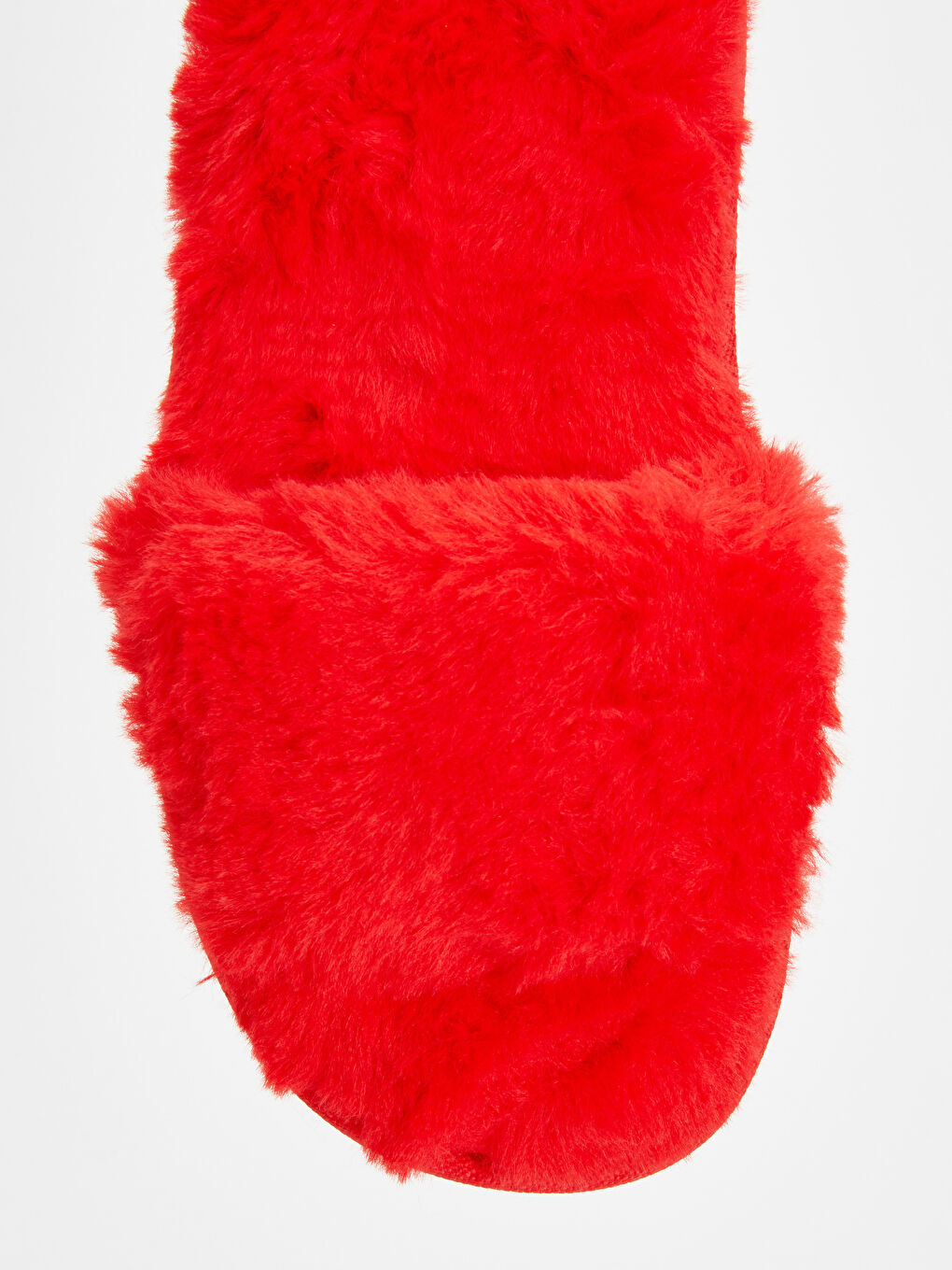 Kırmızı Pelüş Detaylı Ev Terliği -4