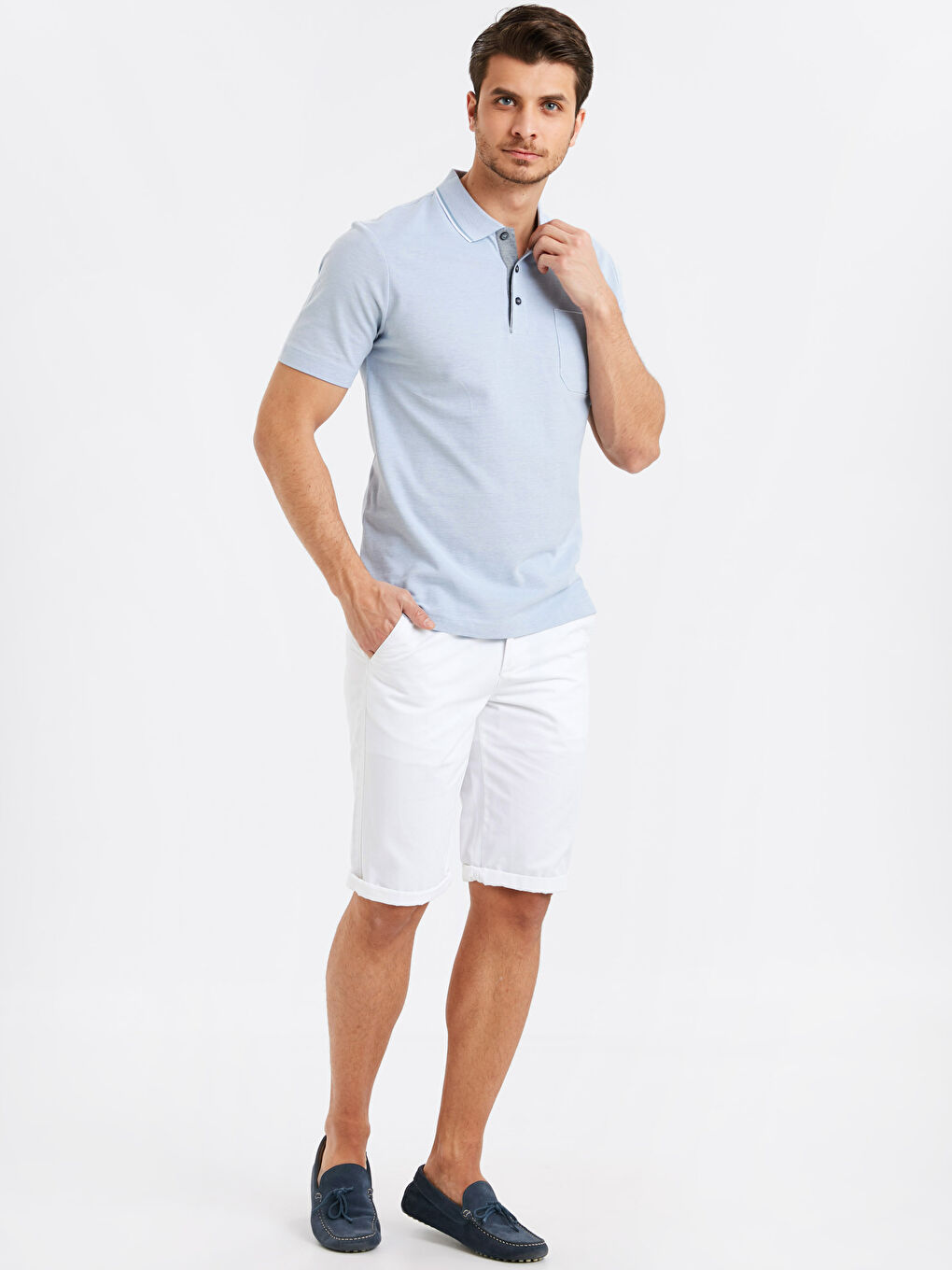 تي شيرت أزرق فاتح رجال-2