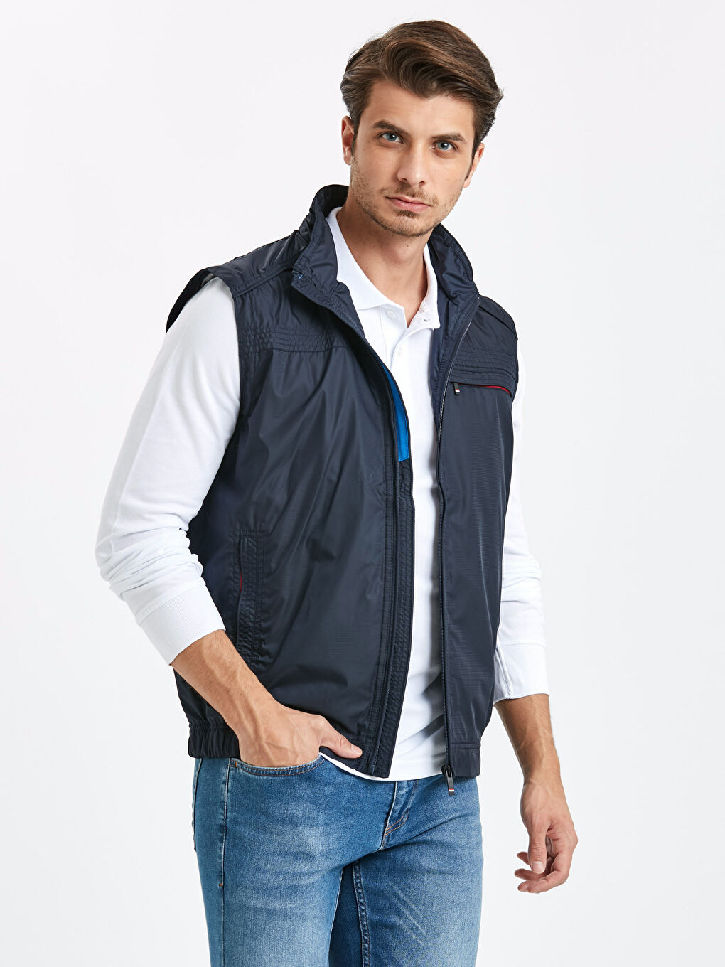 Чоловік ТЕМНО-СИНІЙ Пальто-1