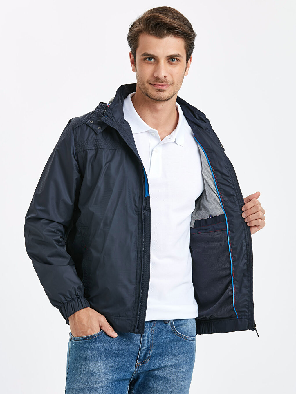 Чоловік ТЕМНО-СИНІЙ Пальто-2