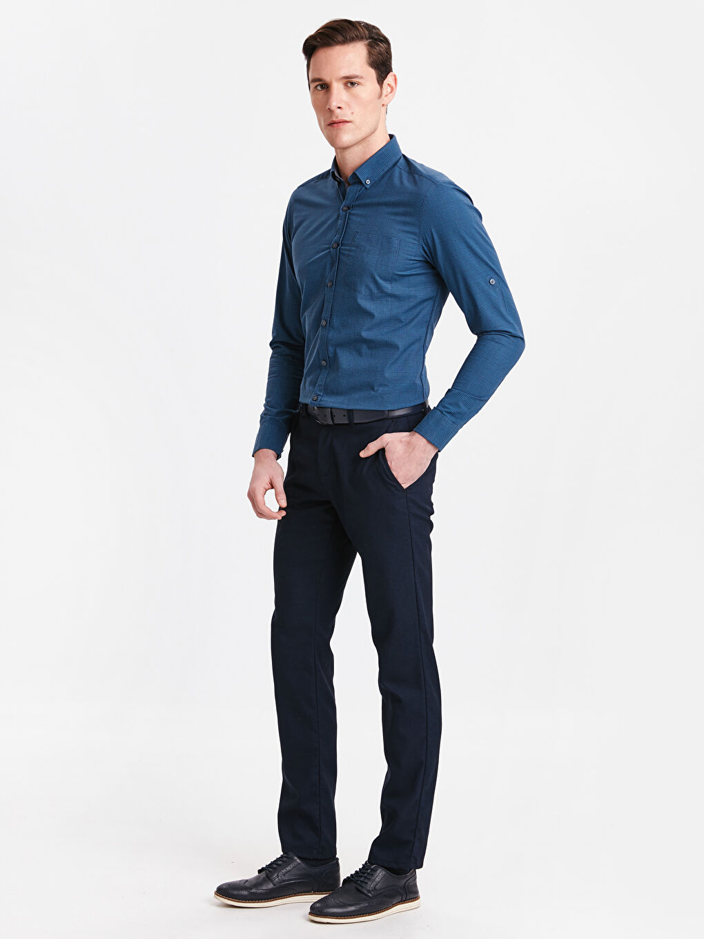 قميص نيلي راجل-2