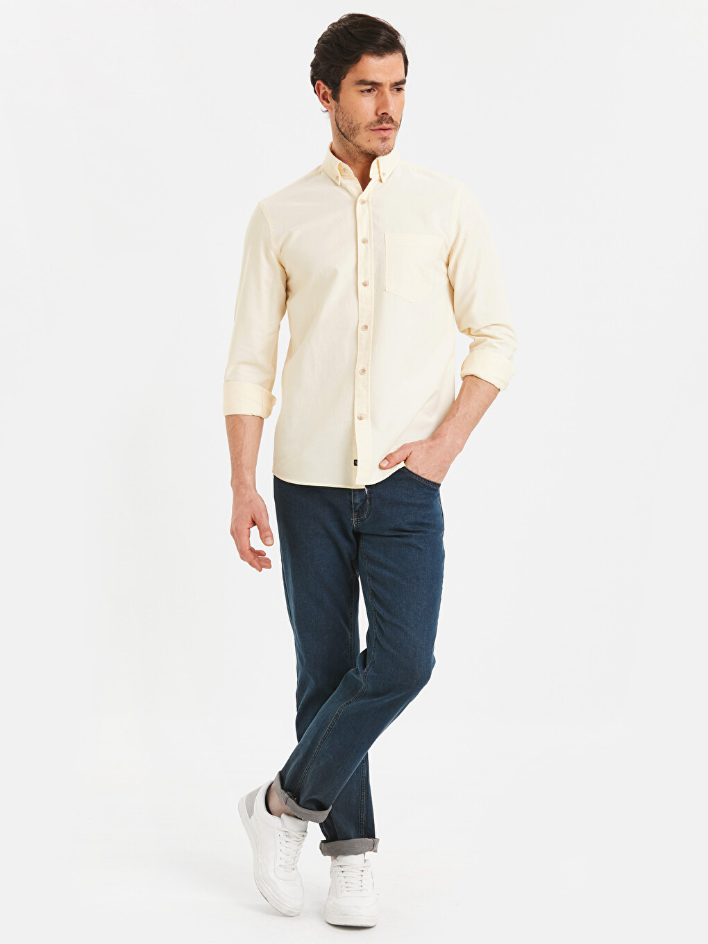 Regular Fit Long Sleeve Oxford Shirt-2