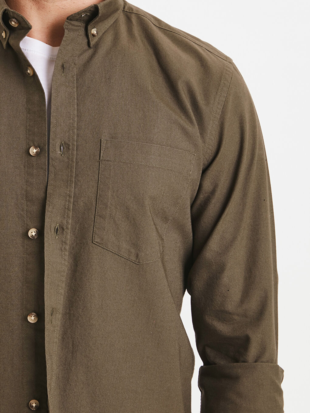 Chemise Oxford à Manches Longues Coupe Régulière-3