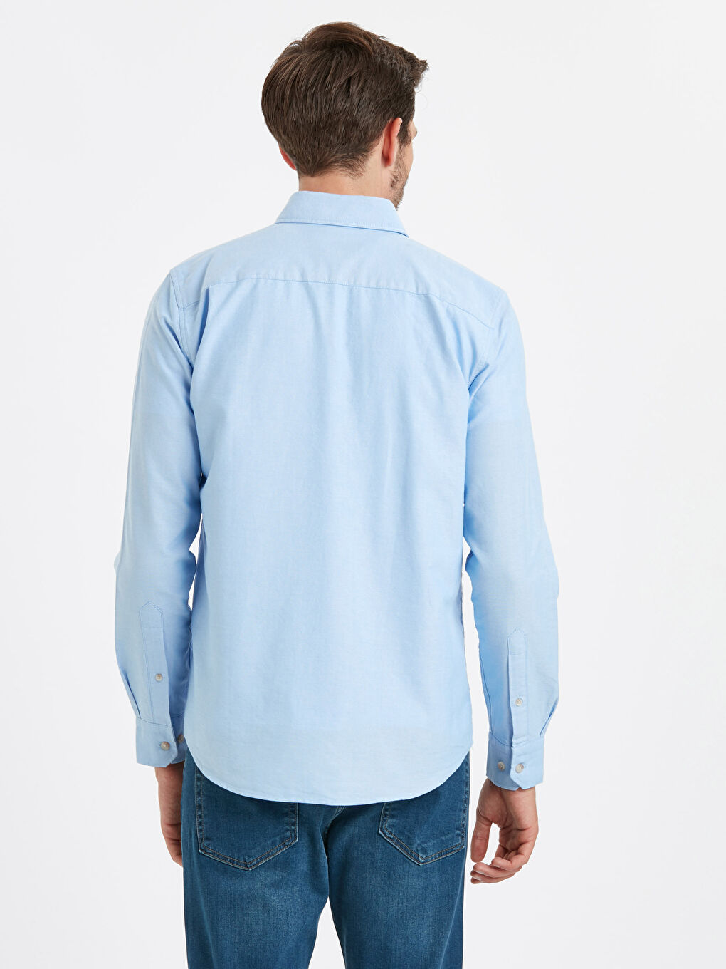 Chemise Oxford à Manches Longues Coupe Régulière-1