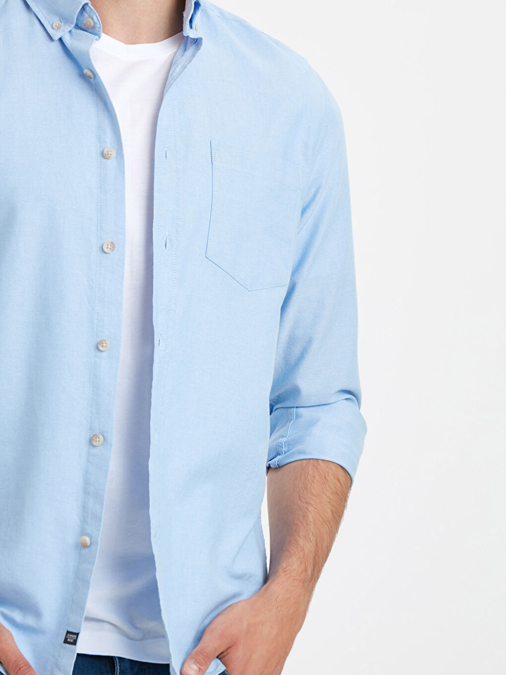 Chemise Oxford à Manches Longues Coupe Régulière-3