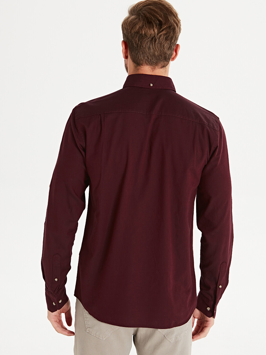 Regular Fit Long Sleeve Oxford Shirt-3
