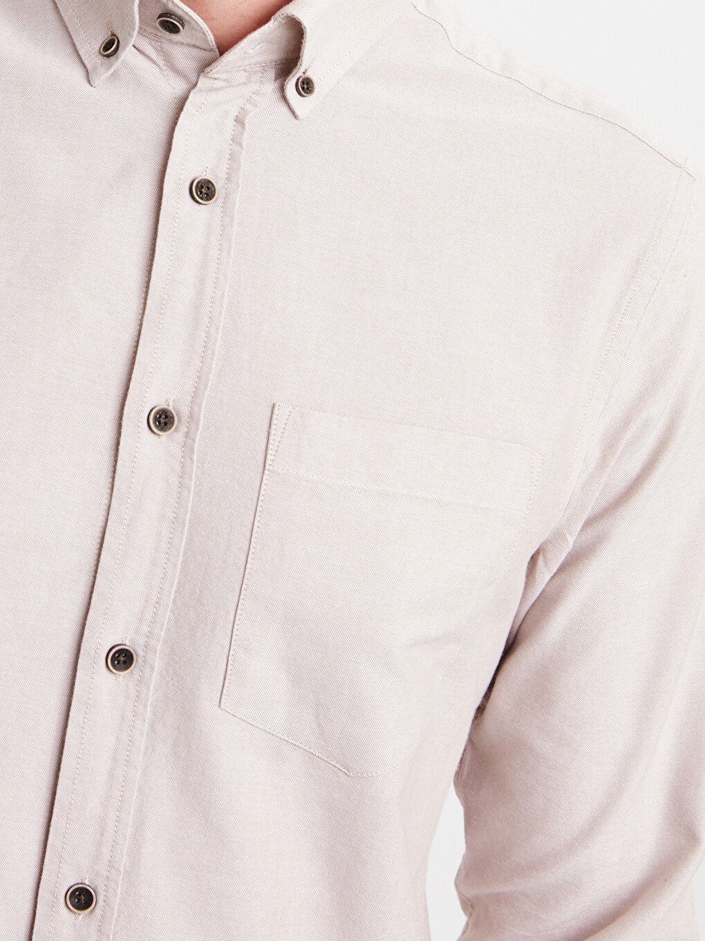 Regular Fit Long Sleeve Oxford Shirt-3
