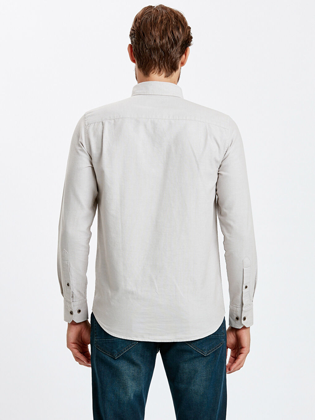 Chemise Oxford à Manches Longues Coupe Régulière-1