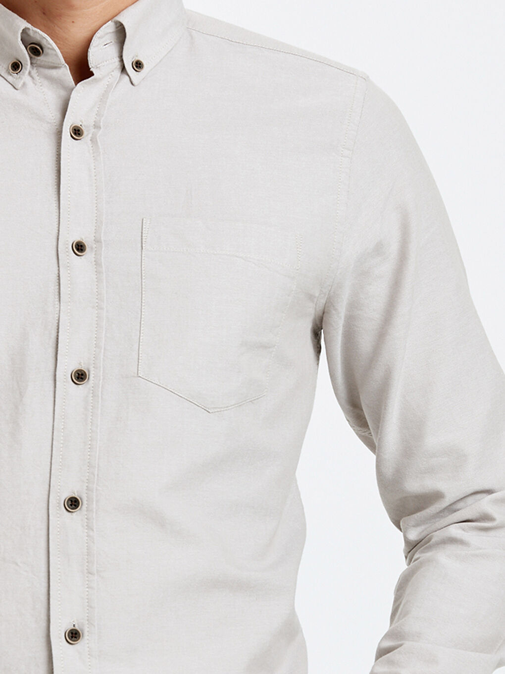 Chemise Oxford à Manches Longues Coupe Régulière-3