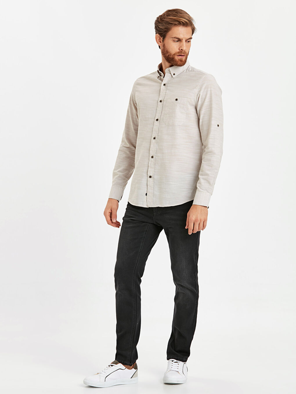 Chemise BEIGE Homme-2