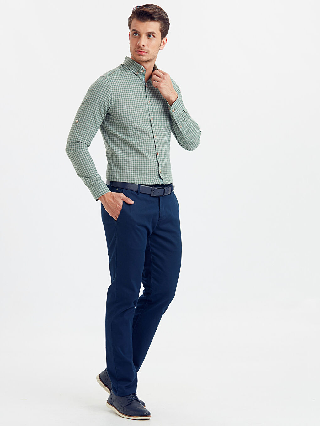 قميص اخضر رجال-2