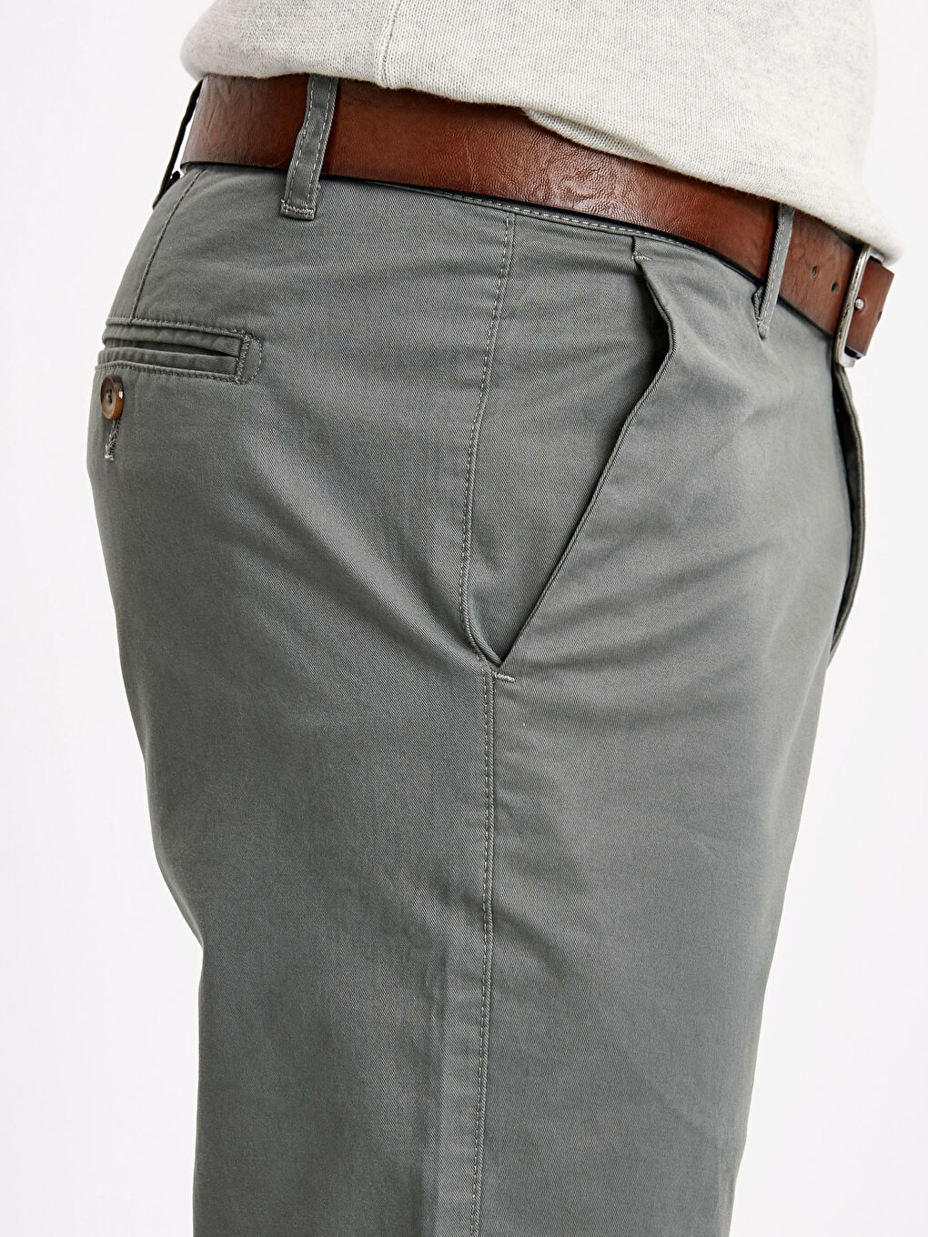 Açık Haki Chino Pantolon-3