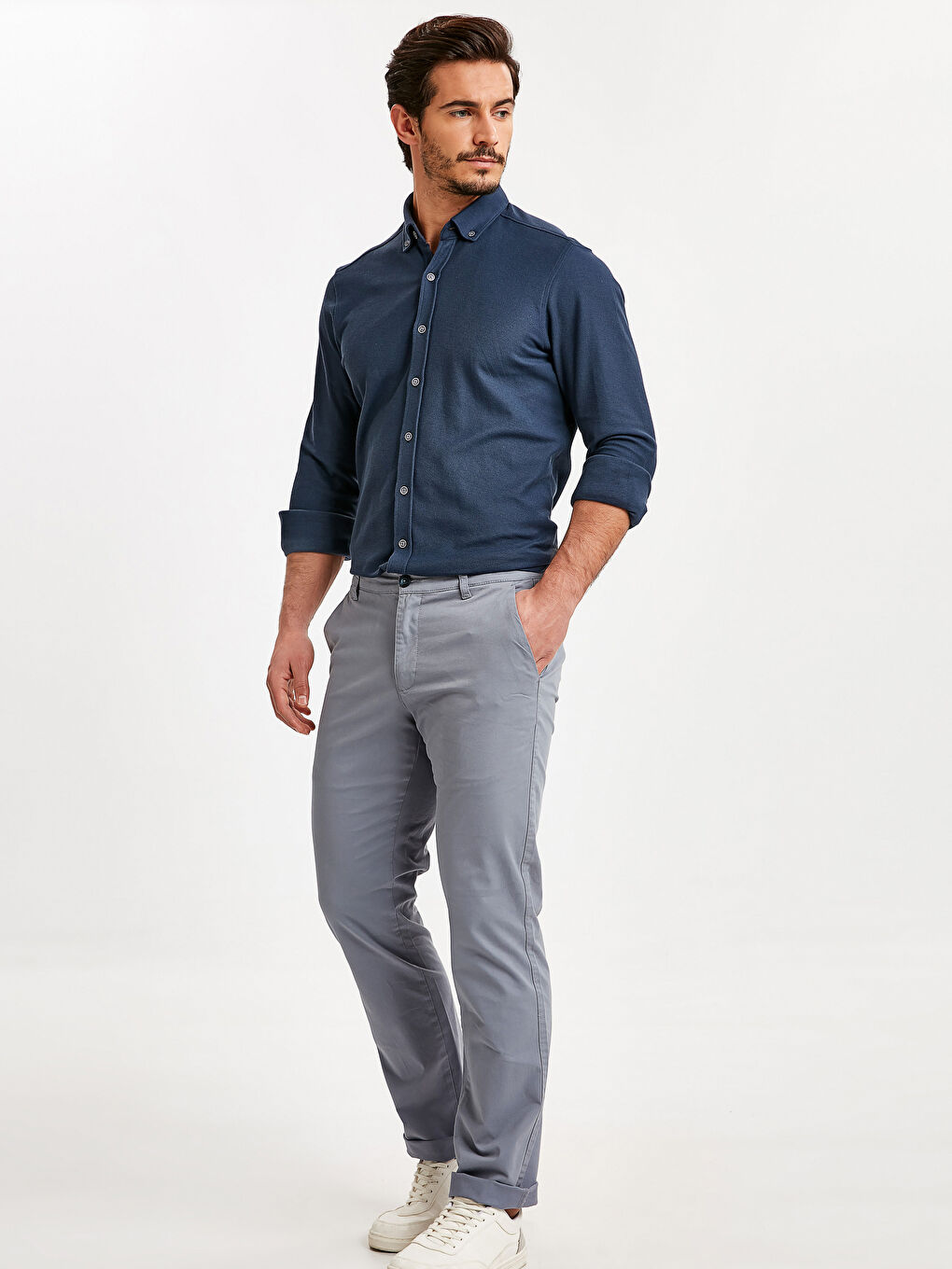 Pantalon chino GRIS Homme