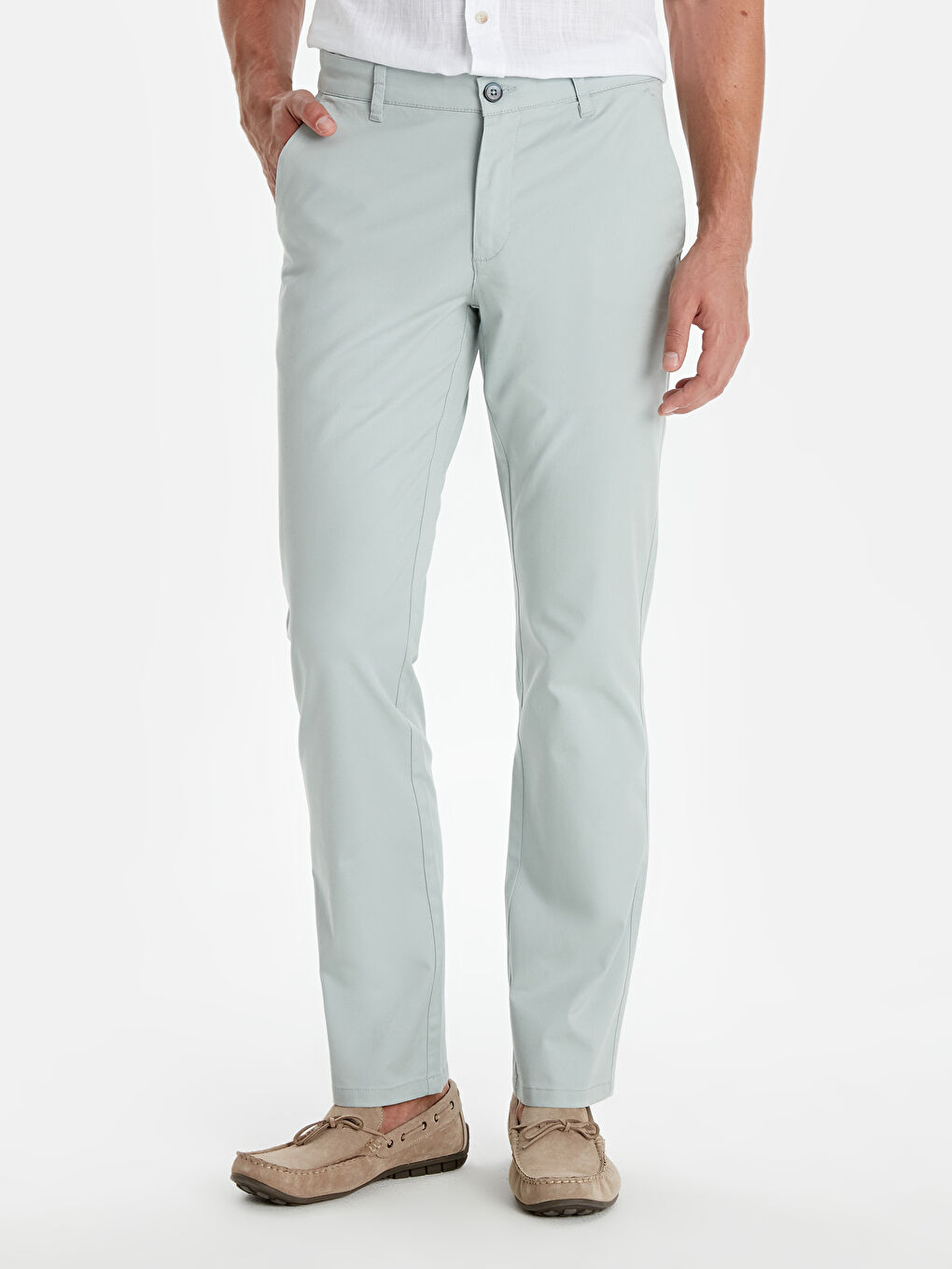 Açık Mavi Chino Pantolon-1
