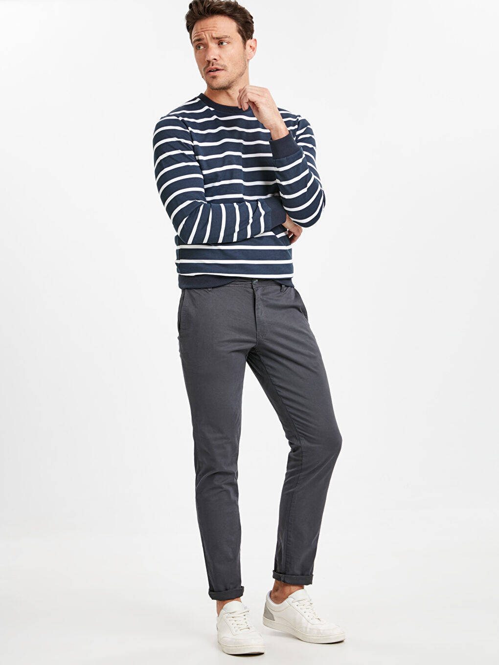 Man ANTHRACITE Chino Trousers