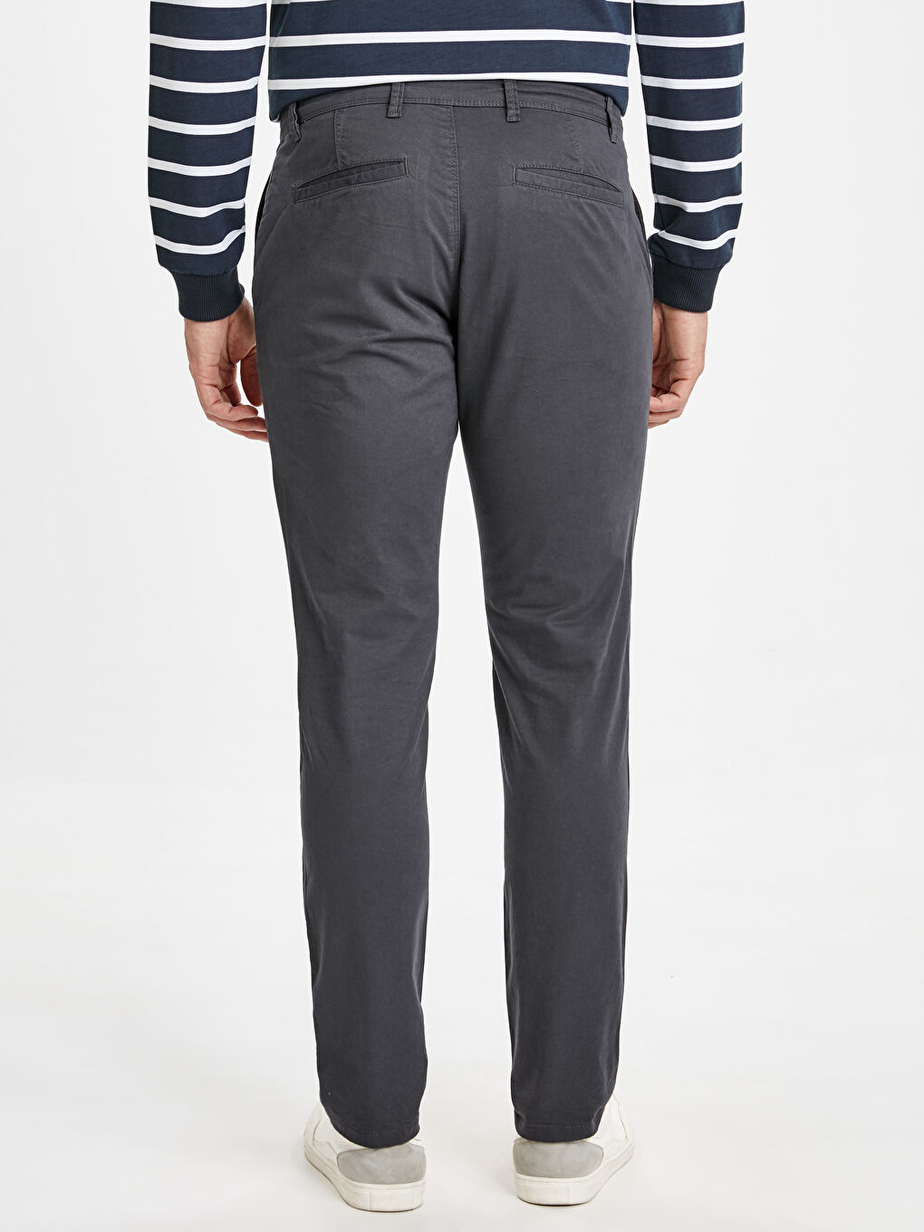 Man ANTHRACITE Chino Trousers-2