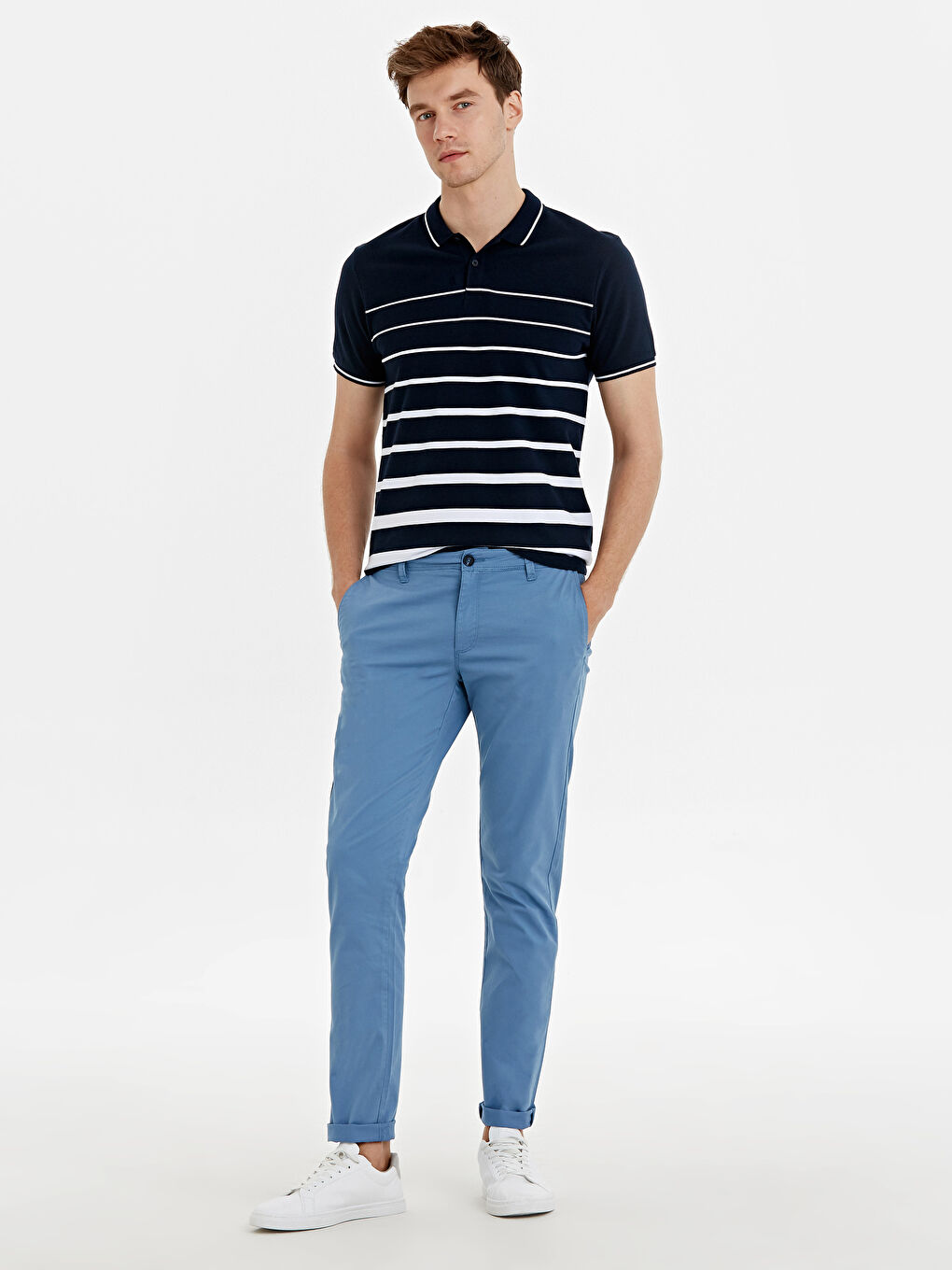 Pantalon chino BLEU Homme
