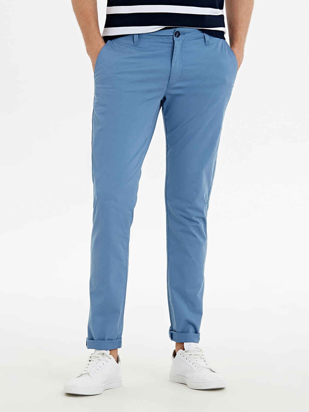 Pantalon chino BLEU Homme-1