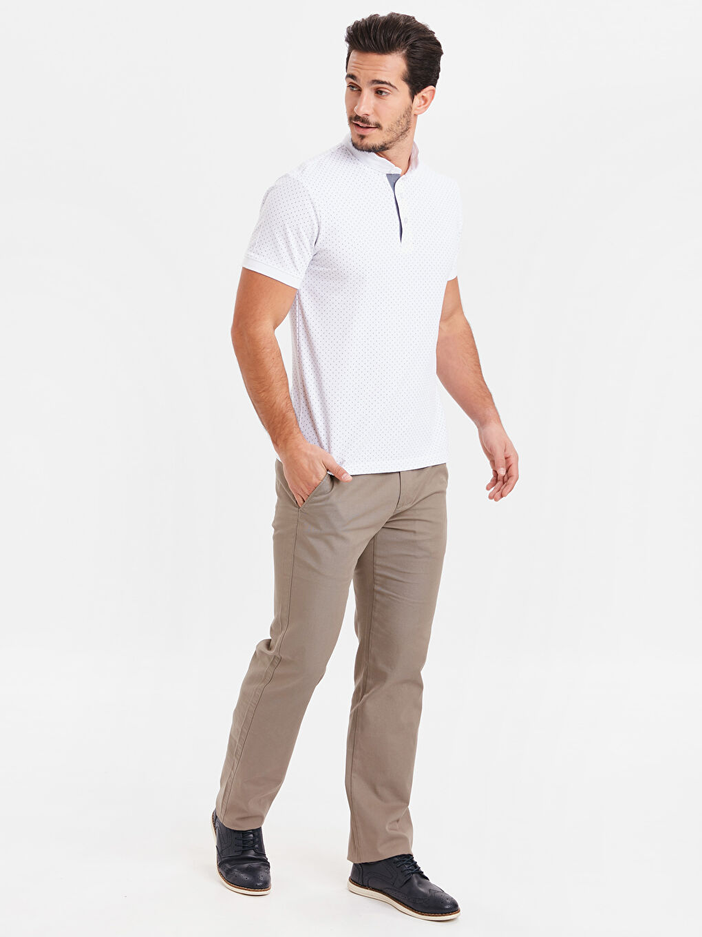 Bej Gabardin Erkek Chino Pantolon