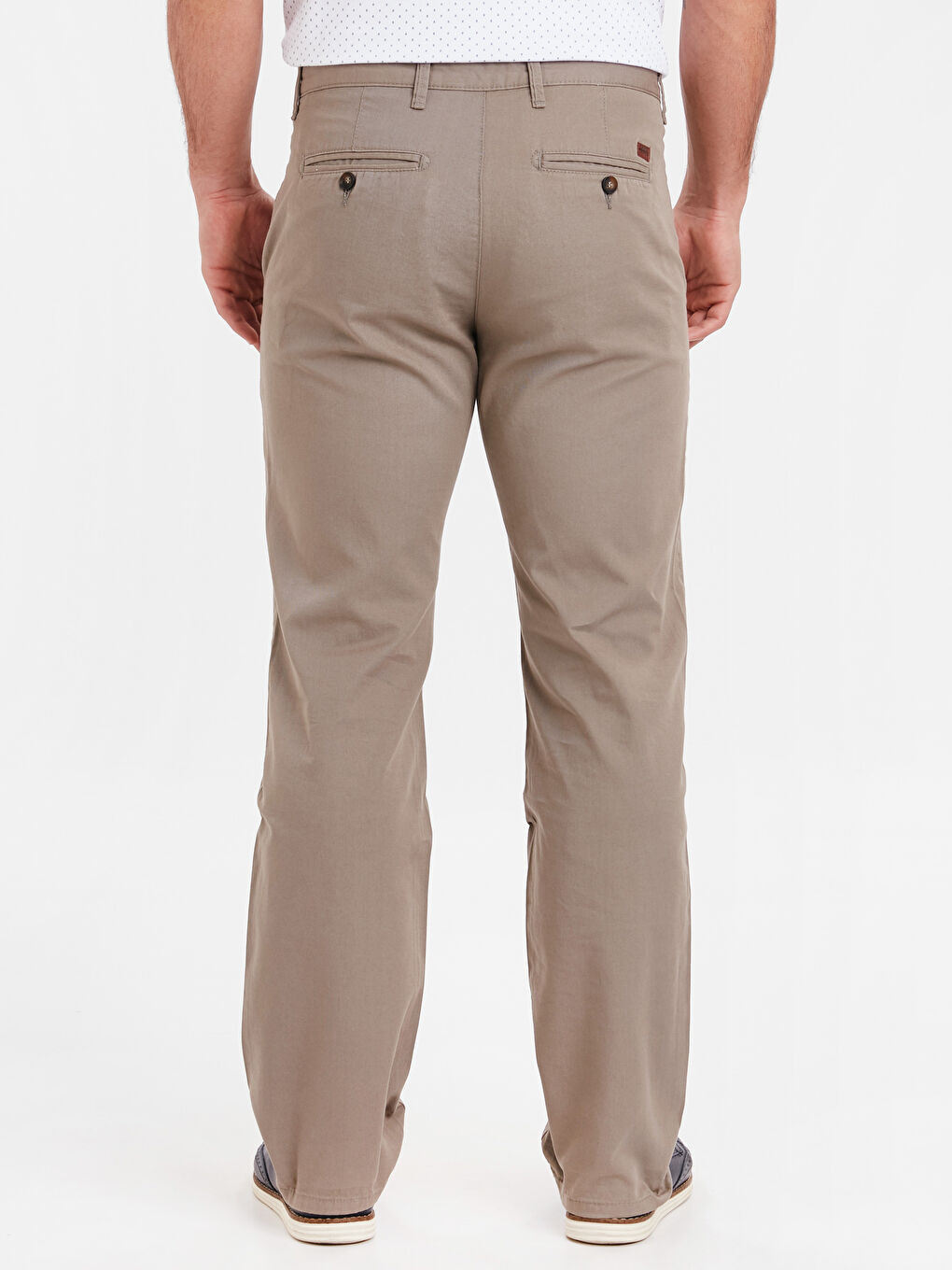 Bej Gabardin Erkek Chino Pantolon-2