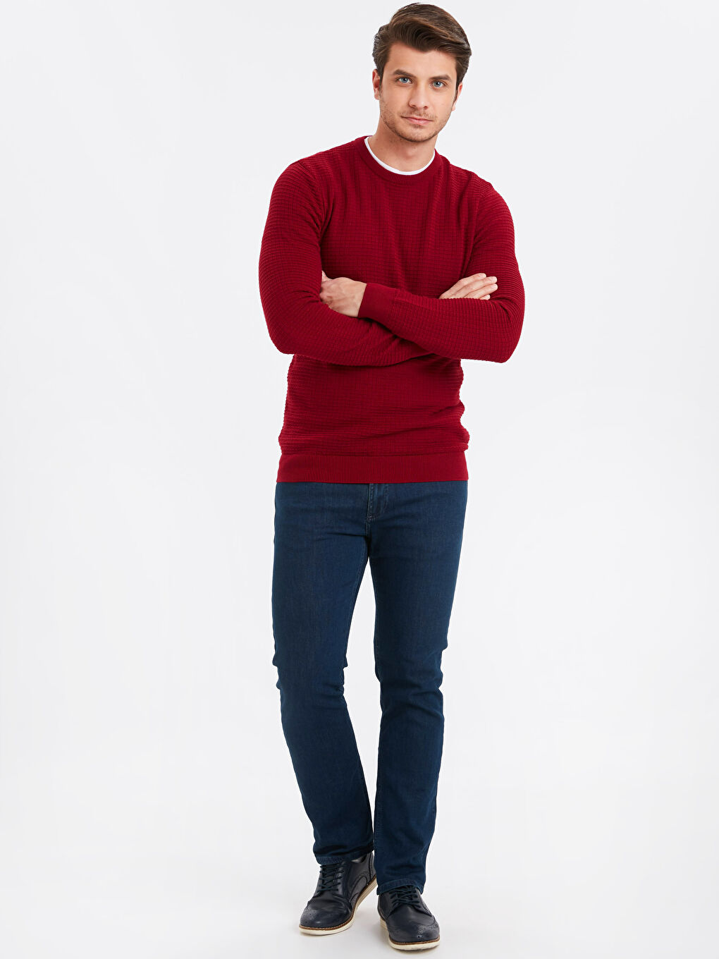 LC Waikiki Man RED Sweater -9S1133Z8-EFX