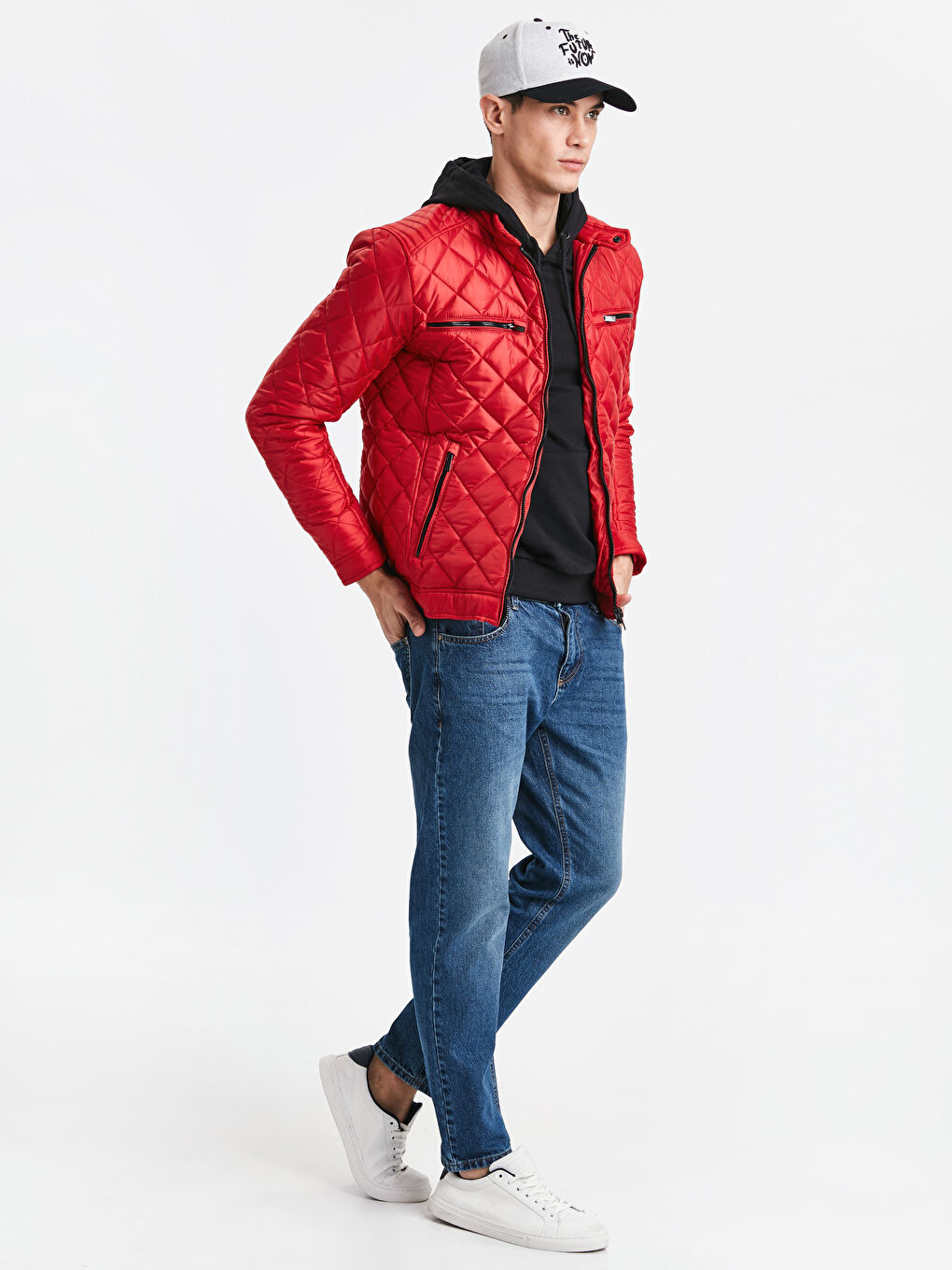 Manteau ROUGE Homme-3