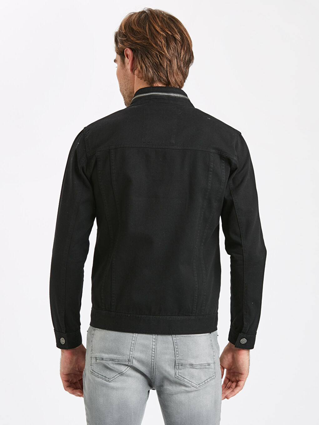 Siyah İnce Pamuklu Mont-1