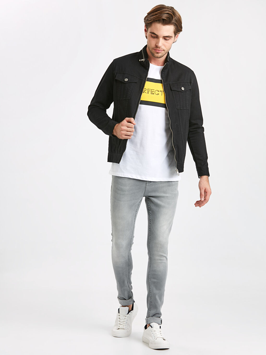 Siyah İnce Pamuklu Mont-2