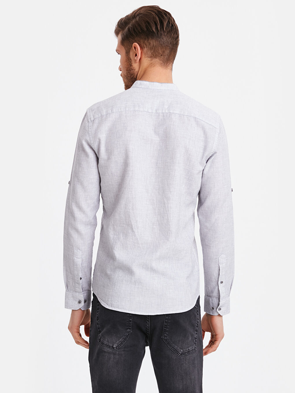 قميص رمادى رجال-1