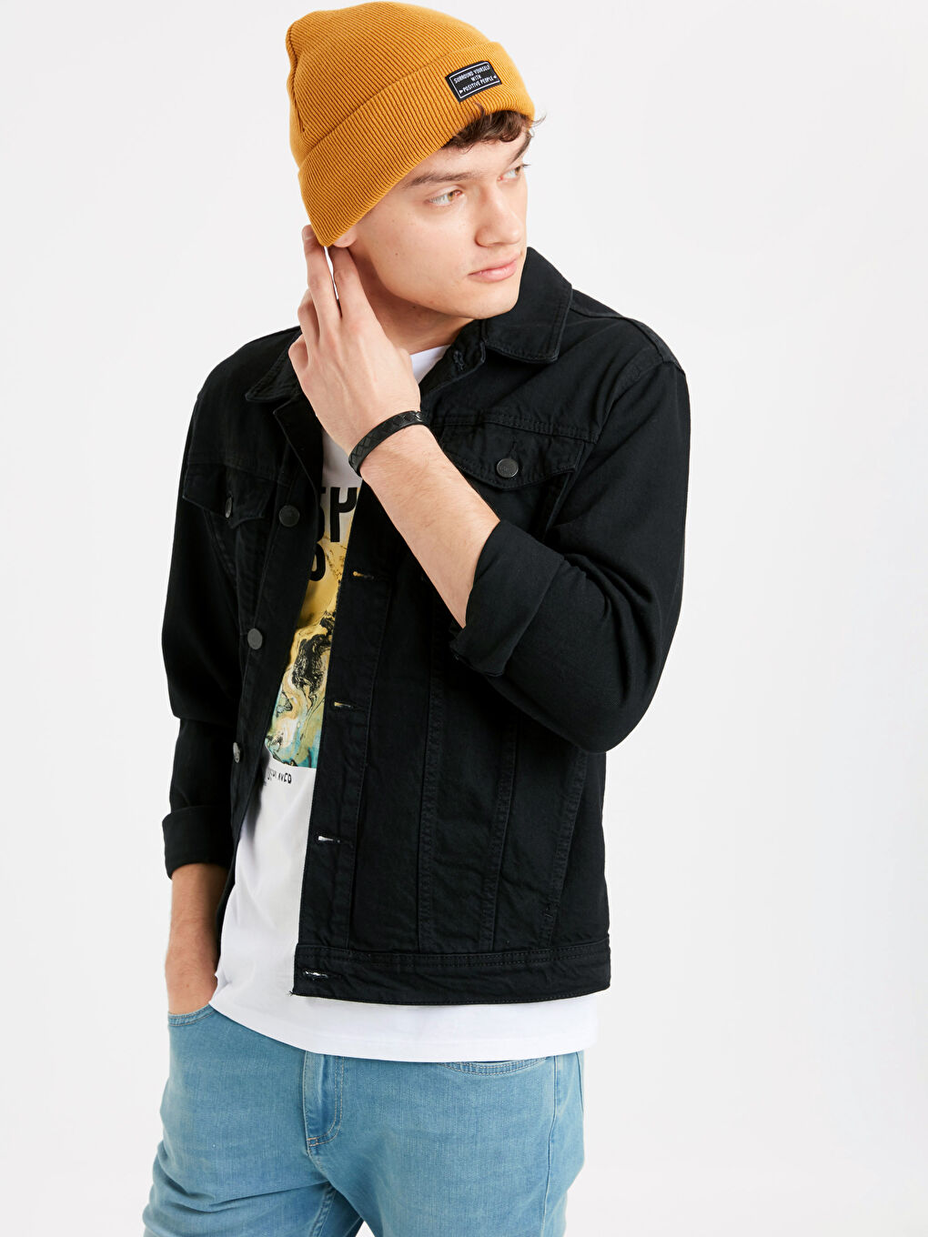Man BLACK Denim Jacket