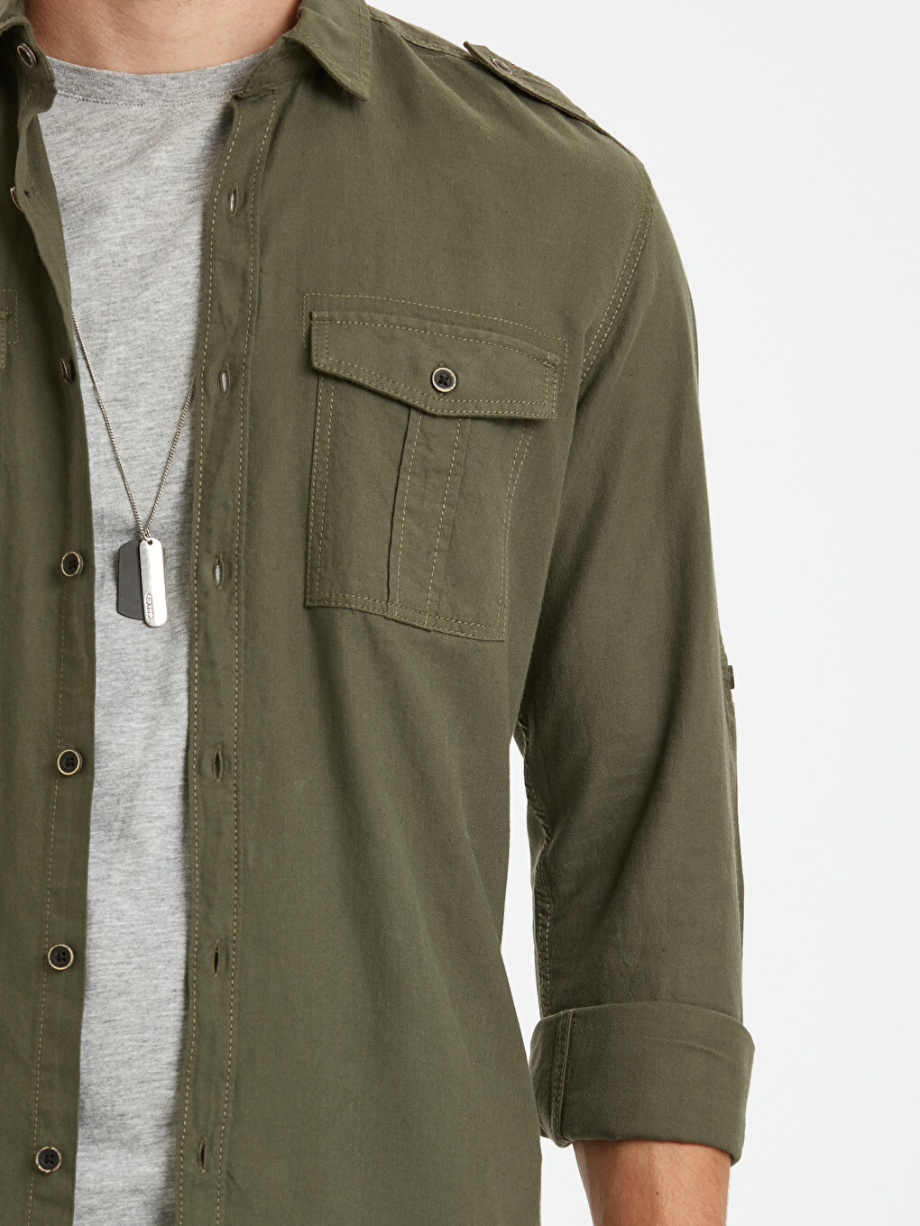 Man Khaki Shirt-3
