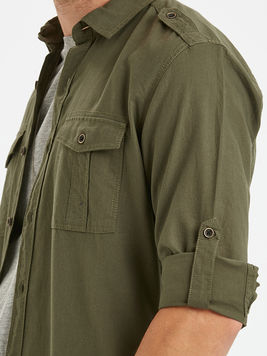Man Khaki Shirt-4