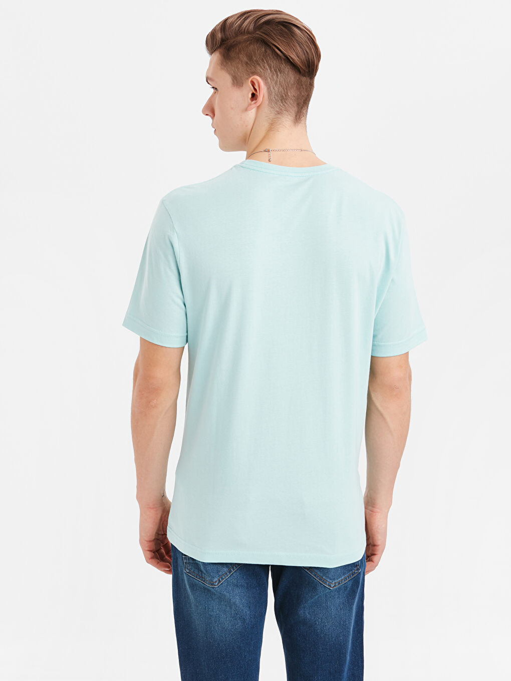 Turkuaz Su Mavisi Tişört-1