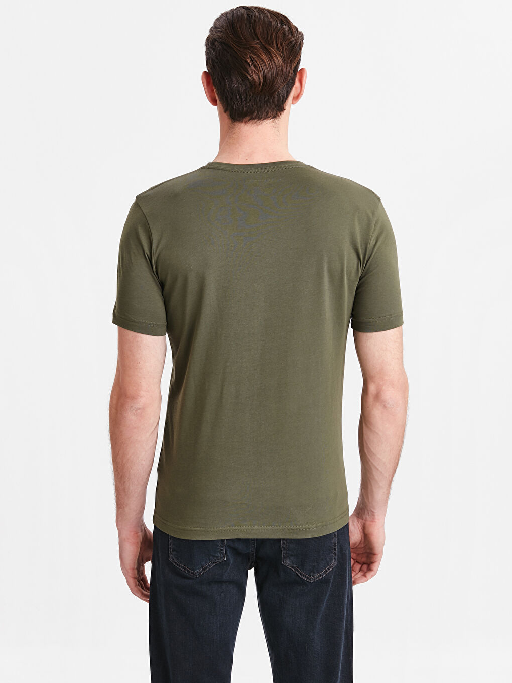 Мужчины Хаки футболка-1