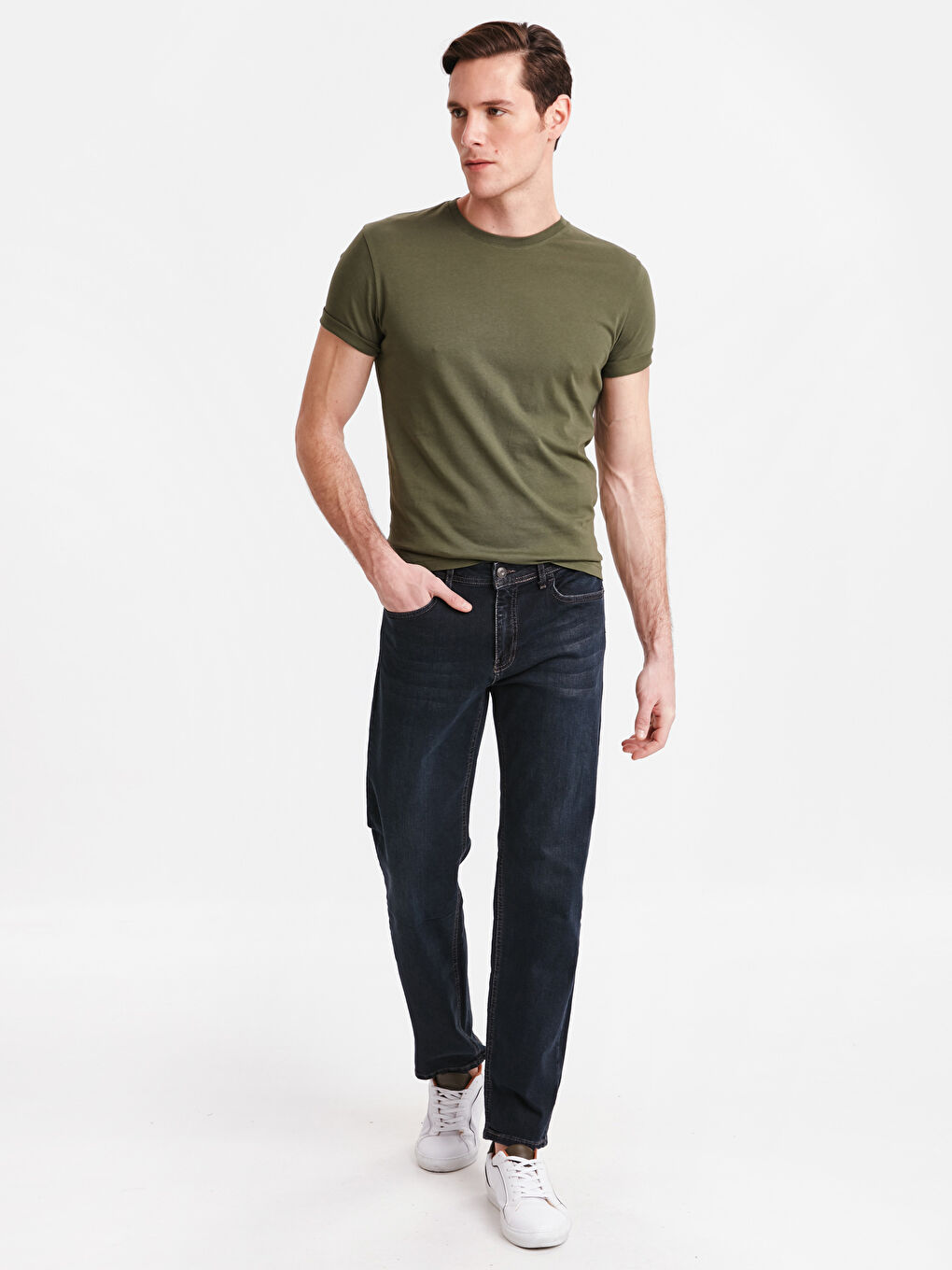 Мужчины Хаки футболка-2