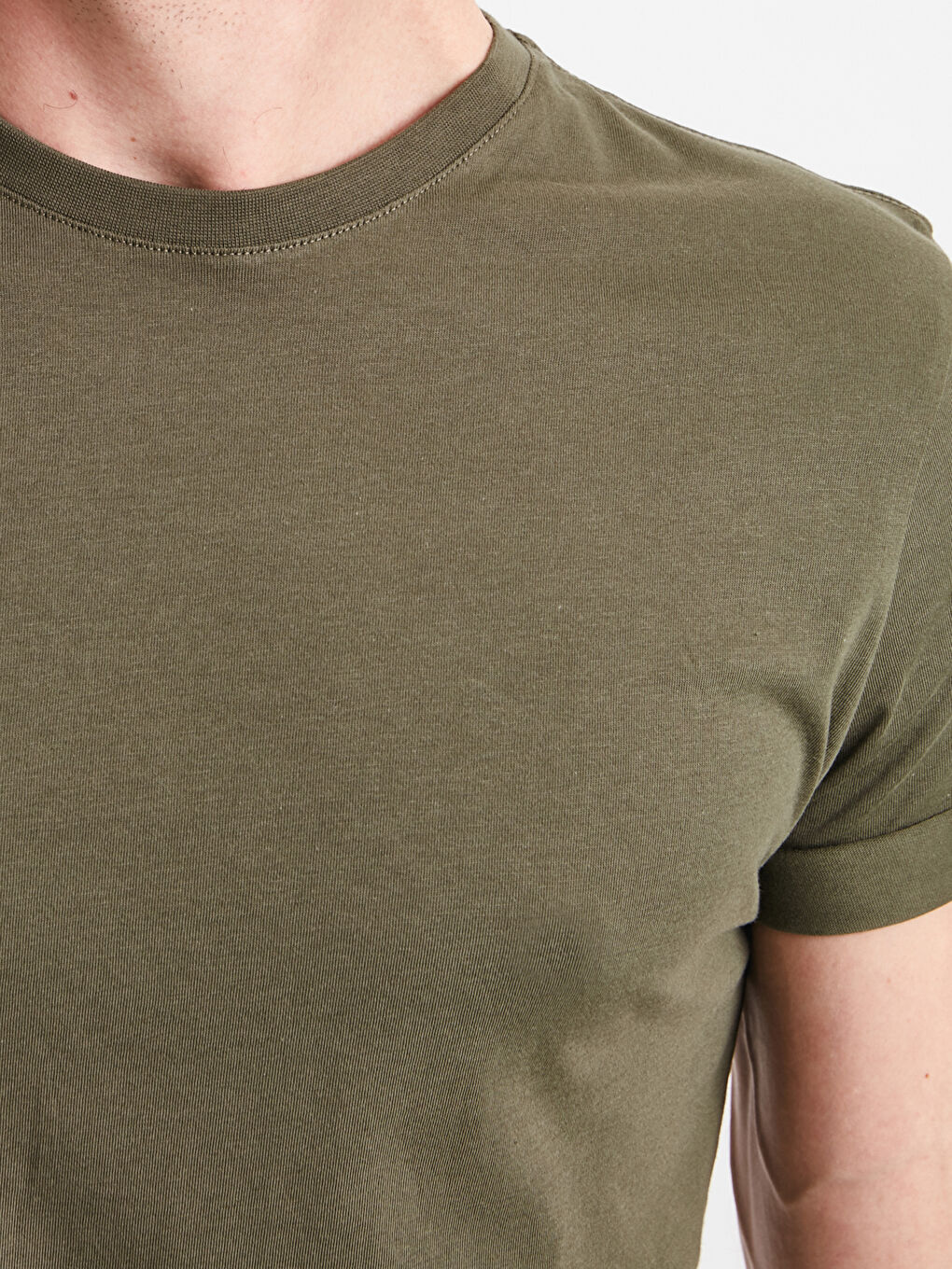 Мужчины Хаки футболка-3