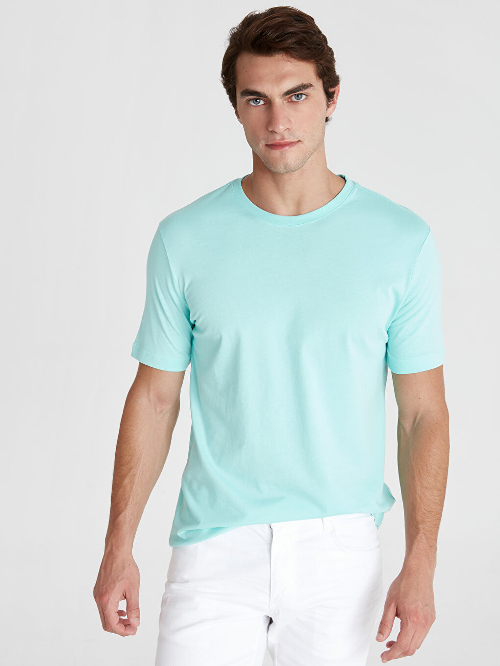 Turkuaz Suyeşili Tişört-1