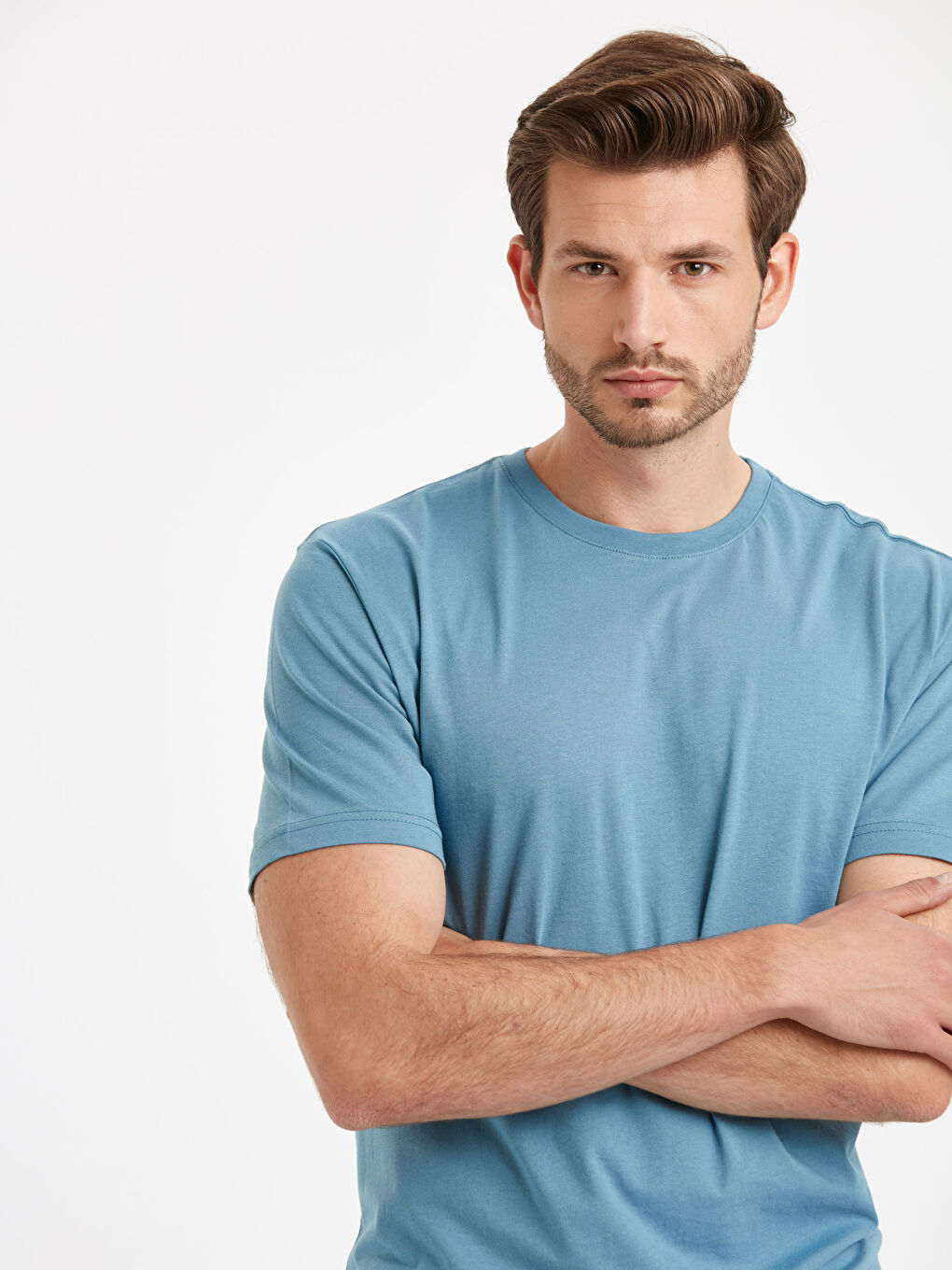 Мужчины Голубой Футболка