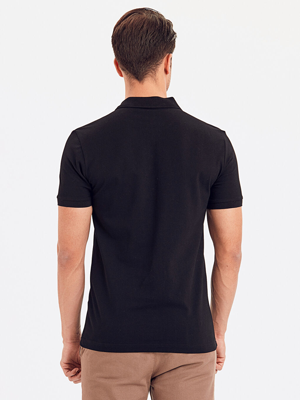 Siyah Pike Erkek Tişört-1