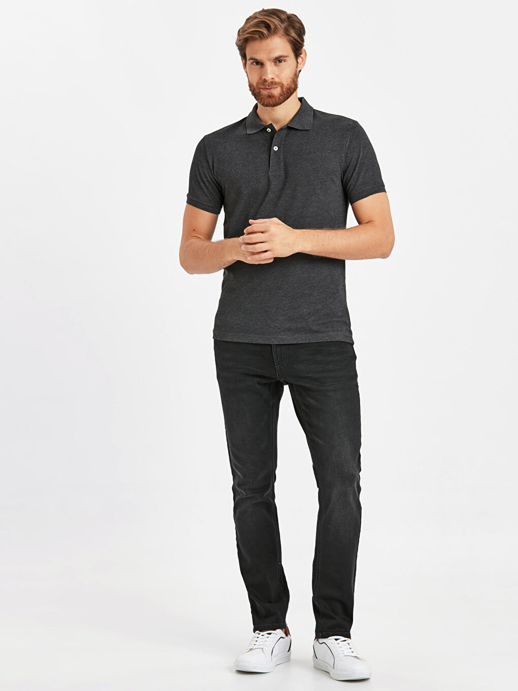 Antrasit Melanj Tişört-2