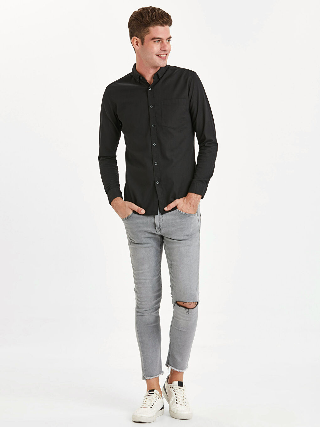 Чоловік ЧОРНИЙ Сорочка-2