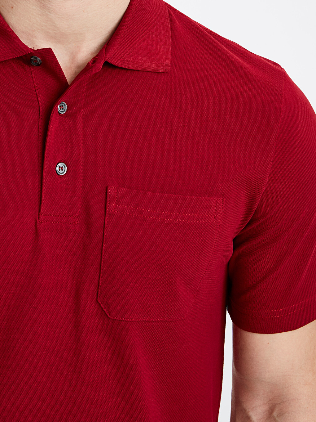 Printed Polo Neck Short Sleeve Pique T-shirt-3