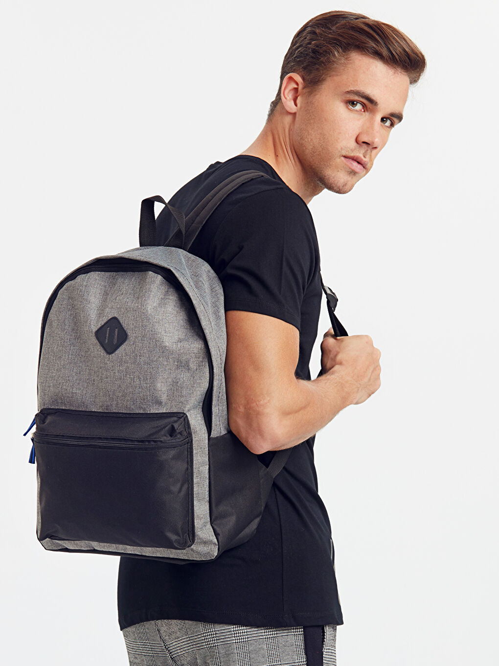 Sac d'épaule GRIS Homme