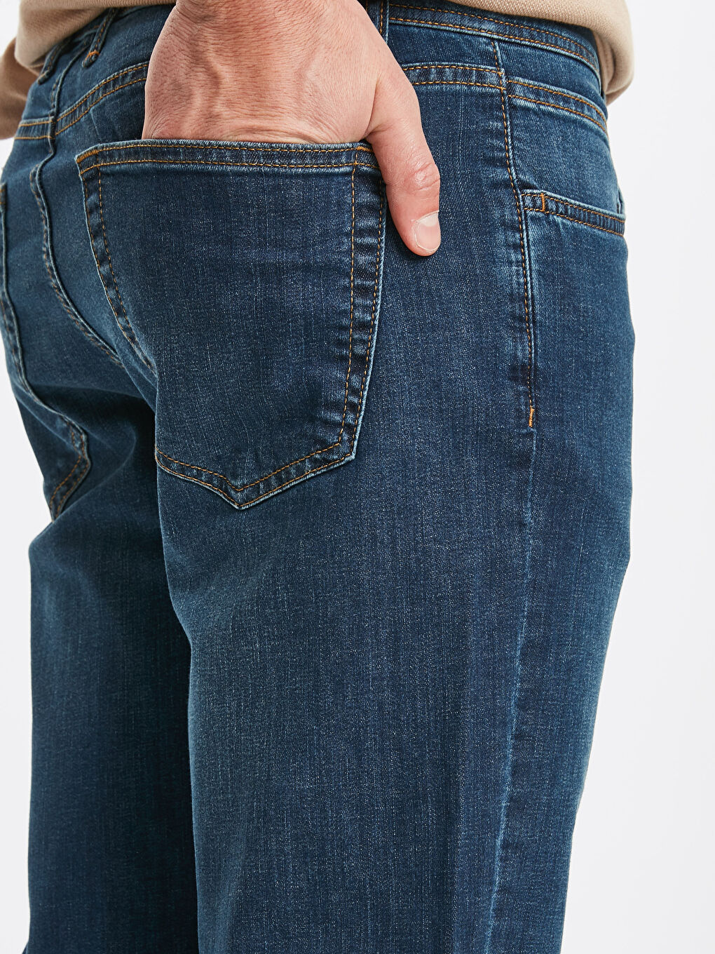 Orta İndigo Rodeo Jean Pantolon-3