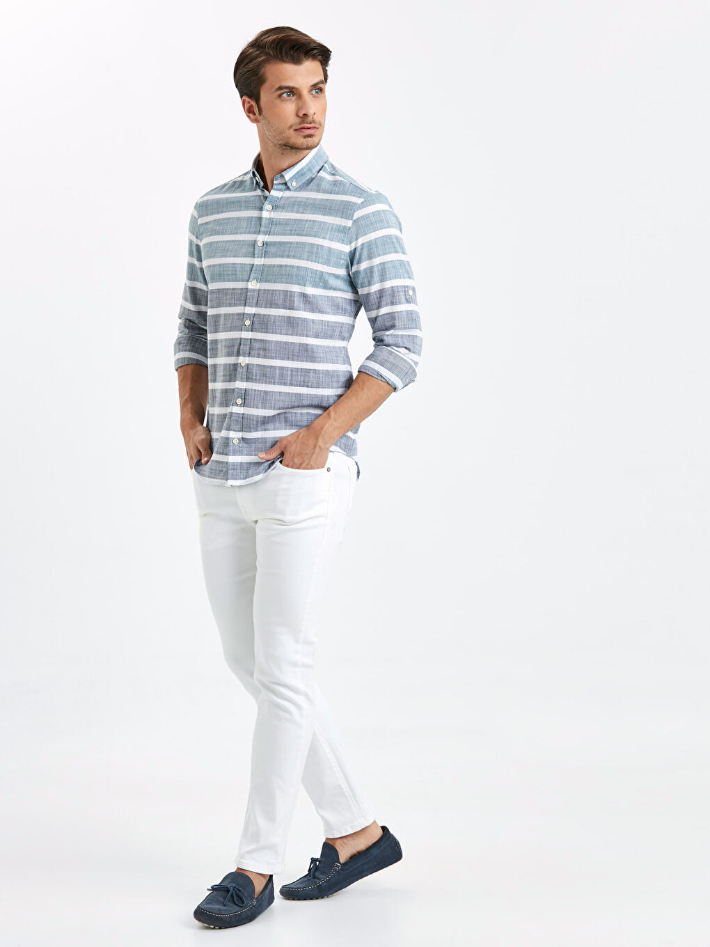 Yeşil Çizgili Gömlek-2