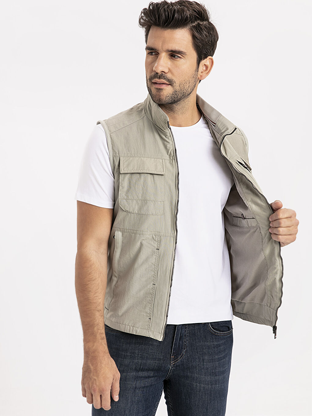 Man GREY Waistcoat-1